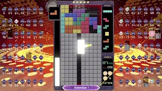 [Tetris 99] invictus snipe lobby #9: long disadvantage 1v1 with あれく (482 lines cleared)