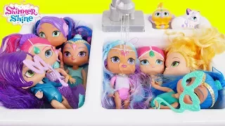 Shimmer and Shine Morning Routine in Kitchen Sink