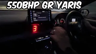 550bhp Toyota GR Yaris in car video! 7 speed sequential gearbox!!