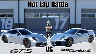 Porsche 992 Turbo S VS Porsche 992 GTS Hot Lap Battle