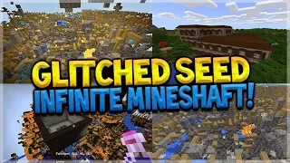 GLITCHED Infinite Mineshaft, Woodland Mansion & Lots Of Ravines! AT SPAWN SEED Minecraft