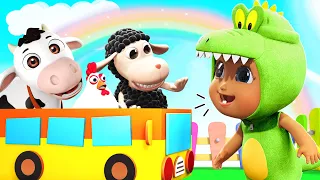 Old MacDonald Had A Farm |Let's learn Learn Animals name &sound! | Blue Fish  Nursery rhymes  |2023