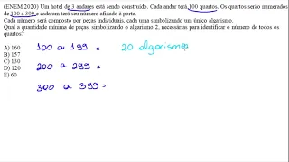 Resolução da questão 141 do ENEM 2020 -  caderno azul