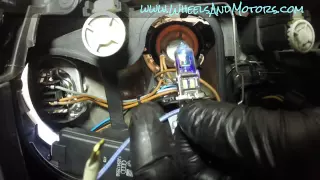 How to replace ALL headlight bulbs VW Golf Mk4 - main beam,side light, indicator etc.