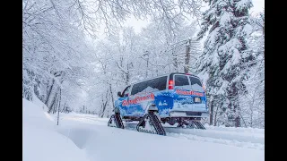 EXPLORE Riding the Mt Washington Snowcoach!