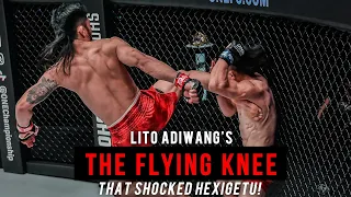 THE FLYING KNEE that Lito Adiwang used and shocked Hexigetu! (ONE: REVOLUTION)