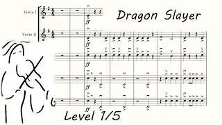 Dragon Slayer. Music Score for Orchestra. Play Along. Dragon Slayer Orchestra. Violin Sheet Music.