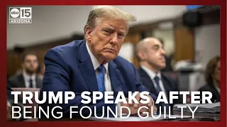 Former President Trump speaks one day after being found guilty on 34 felony counts