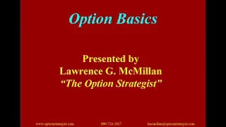 Option Trading Basics by Lawrence G. McMillan