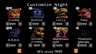 FNaF: Ultimate Edition - Custom Night It's Over 900 Full Gameplay (Android) [Ending]