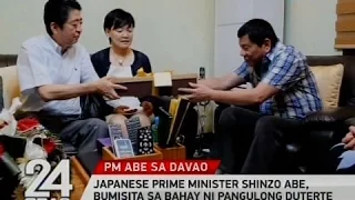 Japanese Prime Minister Shinzo Abe, bumisita sa bahay ni Pangulong Duterte