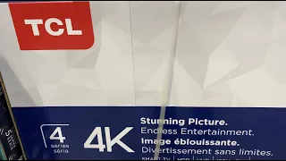 UNBOXING TCL 65-in. 4K HDR Roku Smart TV 65S423CA Television From Costco