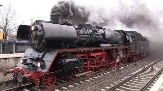 Schnellzug-Dampflok BR 03 1010 mit den RHEINGOLD-Wagen auf dem Weg zur Meyer Werft