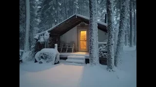 THE TENT. First Snowfall Of The Year. 8-10 inches on the ground. Clearing trees.