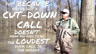 🇺🇸Kirk McCullough how to blow a cutdown duck call while duck hunting.