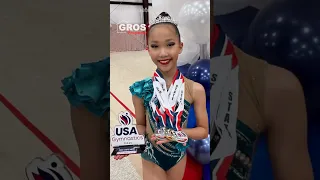 11 летняя казашка выиграла чемпионат США по художественной гимнастике