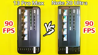 iPhone 13 Pro Max vs Samsung Note 20 Ultra PUBG TEST  - A15 Bionic vs Exynos 990 PUBG 90 FPS TEST