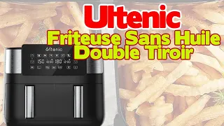 Ultenic K20 Friteuse Sans Huile Double Tiroir Friteuse à Air 8 Litres avec Double Panier