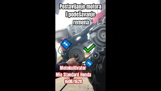 Kako podesiti kvačilo i remen? Mio standard Honda #madpostman #motokultivator #honda