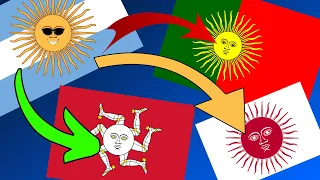The Argentine sun travels under other flags | Fun with flags