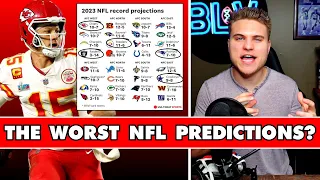 Reacting to AWFUL 2023 NFL Record Projections