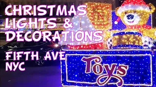 🎄 NYC Christmas 2021 Lights 🎉 Fifth Avenue Christmas Decorations New York City 🎊