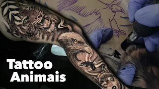 EP. 08 - Tattoo com Lobo, Águia e Tigre ⚜️ “Fechamento de perna”