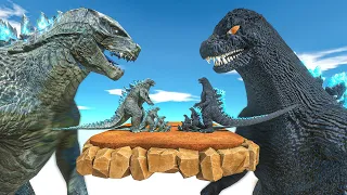 Legendary Godzilla War - Growing Godzilla 2014 VS Heisei Godzilla, Size Comparison Godzilla