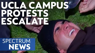 Dueling Groups of Protesters Clash at UCLA  | Spectrum News