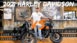 Harley Davidson SPORTSTER | 1200 Iron (XL1200NS) VS Harley Davidson Forty-Eight (XL1200X)