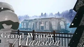 Grand Winter Mansion - Bloxburg Speedbuild Part 1 - 1.1M