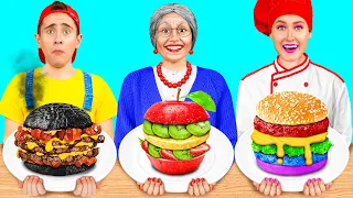 Eu vs Minha Vó No Desafio De Culinária | Situações Engraçadas de Comida por KaZaZa Challenge