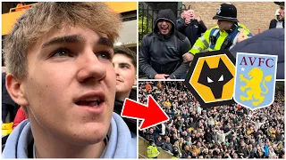 FAN TROUBLE in MIDLANDS DERBY! GOMES GOAL Wolves vs Aston Villa (1-0) VLOG