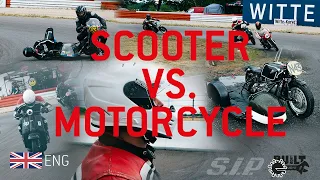 Built Not Bought - VESPA / LAMBRETTA VS. MOTORCYCLE RACE 🛵💨 🏍 {English}