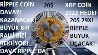 XRP COİN 20$ 29X! TEKNİK ANALİZ!🚀RİPPLE DAVAYI KAZANACAK!🚀RALLİ KAPIDA!🚀2022'NİN ŞAMPİYONU OLACAK!!🚀