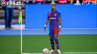 FIFA 22 PS5 | Barcelona Vs Manchester United Ft. Aubameyang, Adama, Torres, | UEFA Champions League