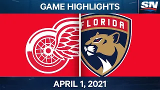 NHL Game Highlights | Red Wings vs. Panthers - Apr. 1, 2021