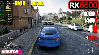 RX 6600 | Forza Horizon 5 - 1080p, 1440p, 4K + AMD RSR