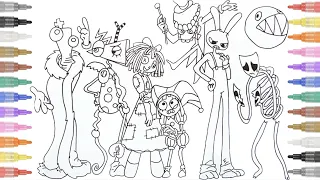 The Amazing Digital Circus NEW Coloring Pages / How to Color ALL CHARACTERS / Ncs