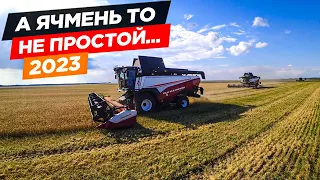 Зашли на убору пивного ячменя после ливней: John Deere S660/670i, Т660i и РСМ-161.