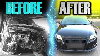 Building a Car in 10 Minutes - Audi A3 8P S Line Black Edition S-Tronic REBUILD from COPART UK