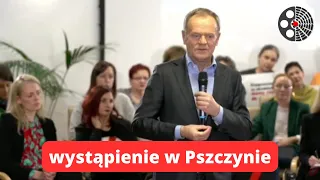 Donald Tusk - wystąpienie w Pszczynie na spotkaniu z kobietami