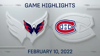 NHL Highlights | Capitals vs. Canadiens - Feb. 10, 2022