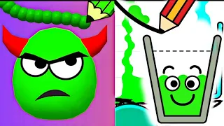 Draw To Smash VS Happy Glass Logic Puzzle Gameplay Walkthrough