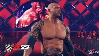 WWE 2K23 - Batista Wrestlemania 34 ARENA FULL ENTRANCE!