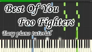 Best Of You - Foo Fighters - Very easy and simple piano tutorial synthesia planetcover