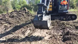 Volvo 145e excavator doing some ditching