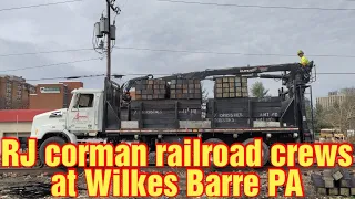 RJ corman railroad crews at Wilkes Barre PA