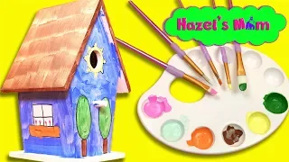 DIY Birdhouse - Kids crafting with Hazel's Mom