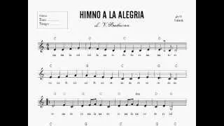 LECCION 47 - PARTITURA HIMNO A LA ALEGRIA | CURSO DE PIANO EN DVD | MUSIC SHEET